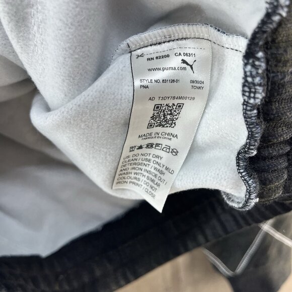 Puma x A$AP Rocky DTSD Quilt Sweatshirt Men's Size Medium Black 631126-01 - Picture 6 of 9